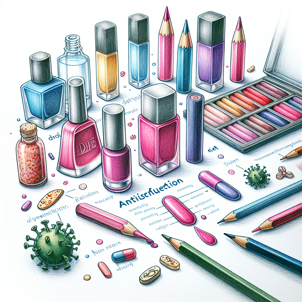 Pastelková ilustrace znázorňující téma: Péče o nehty