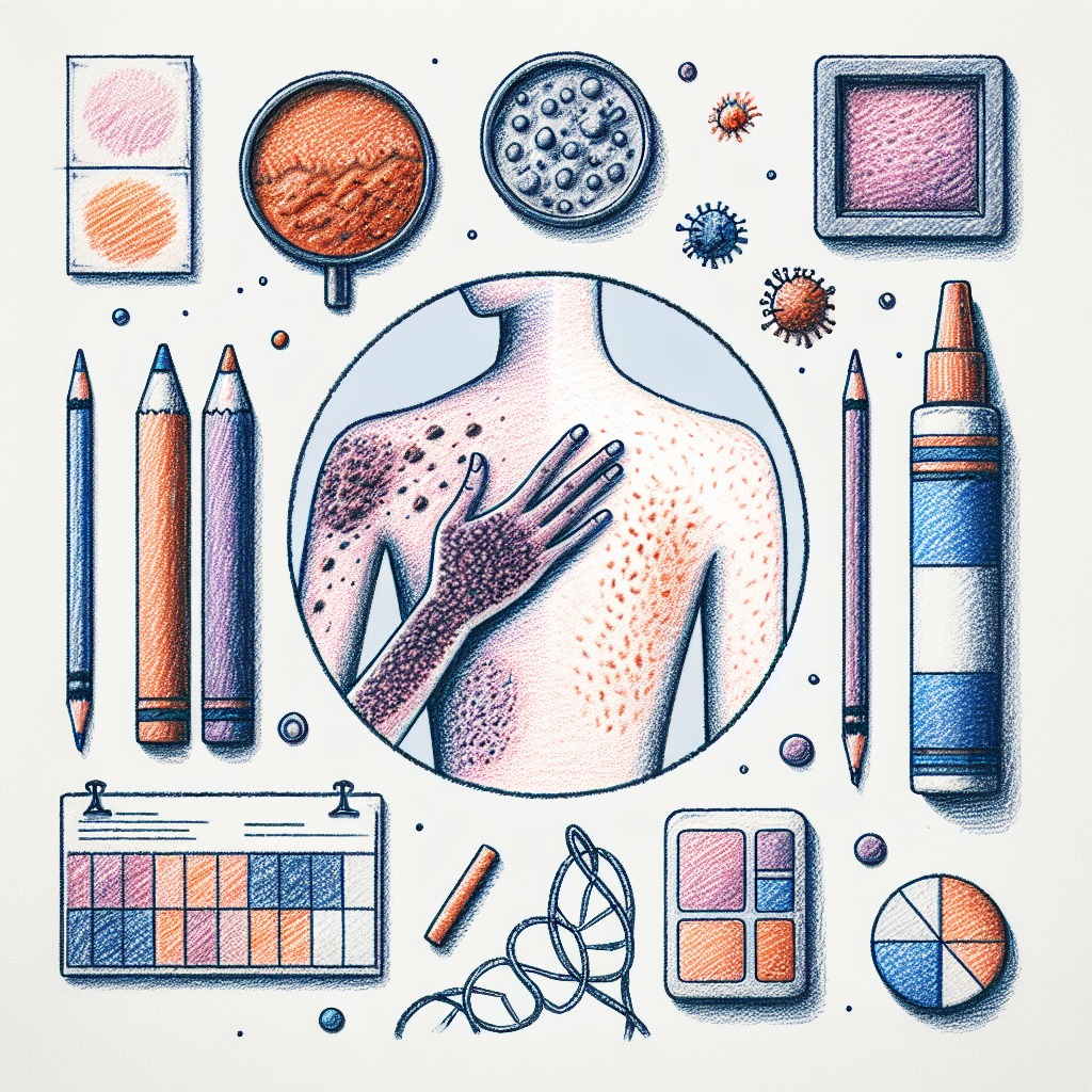 Pastelková ilustrace znázorňující téma: Pokožka