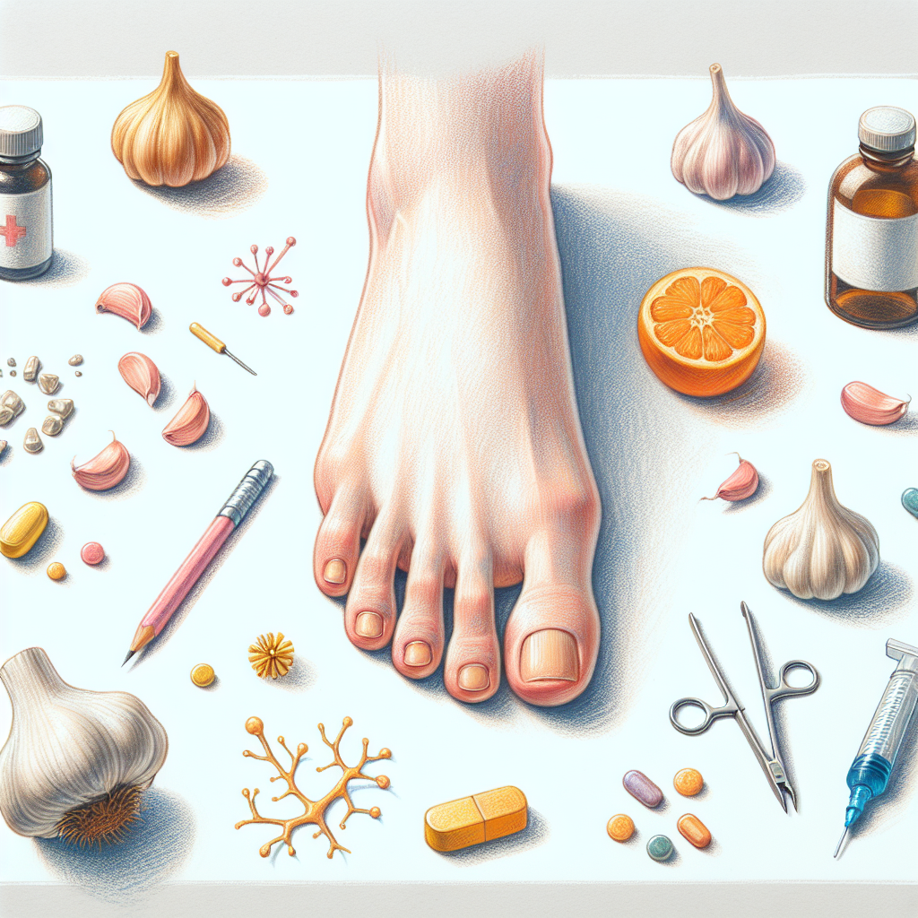 Pastelková ilustrace znázorňující téma: Nehtová plíseň