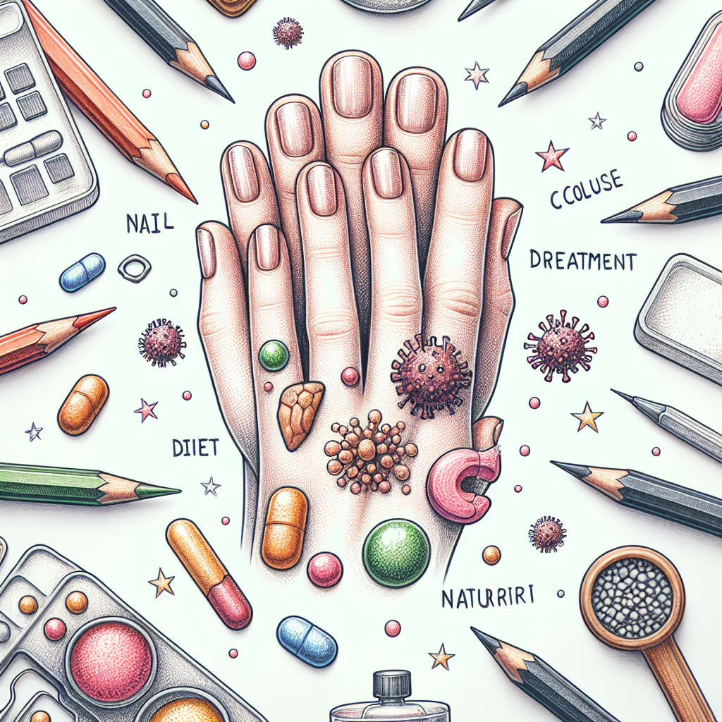 Pastelková ilustrace znázorňující téma: Zdraví nehtů