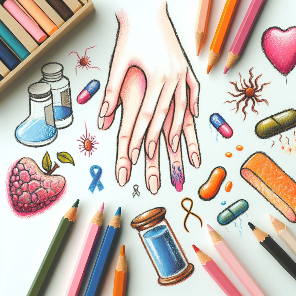 Pastelková ilustrace znázorňující téma: Zdraví