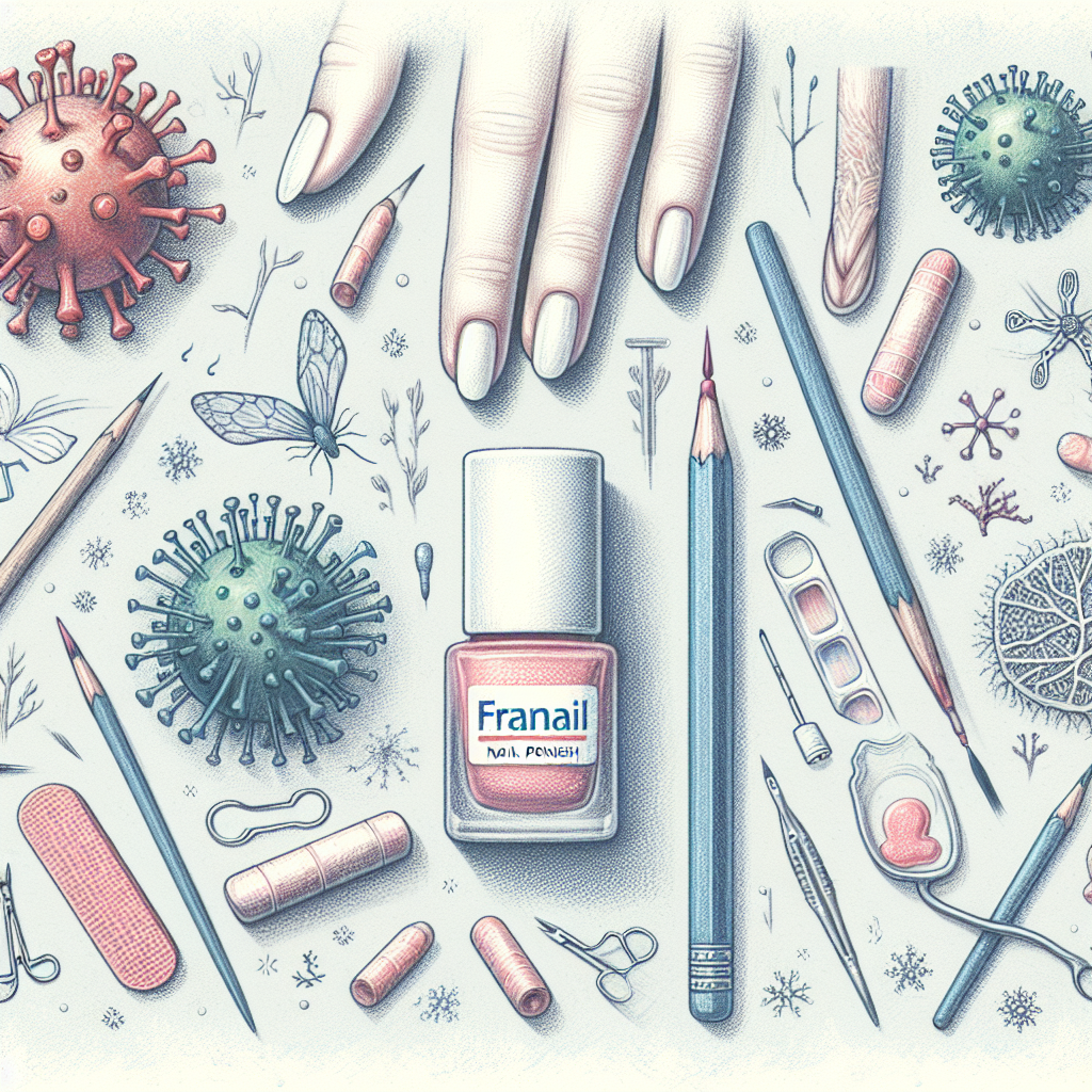 Pastelková ilustrace znázorňující téma: Péče o nehty