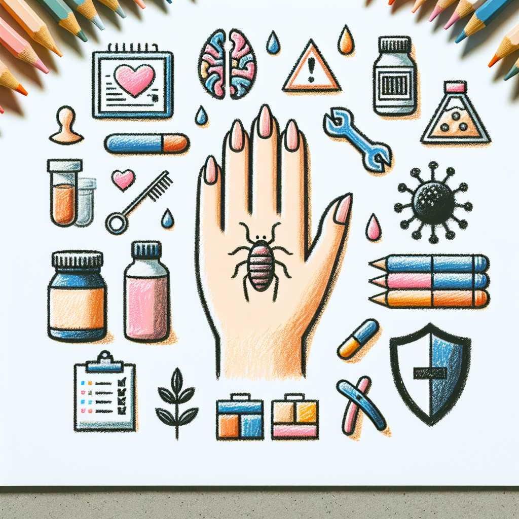 Pastelková ilustrace znázorňující téma: Zdraví a péče