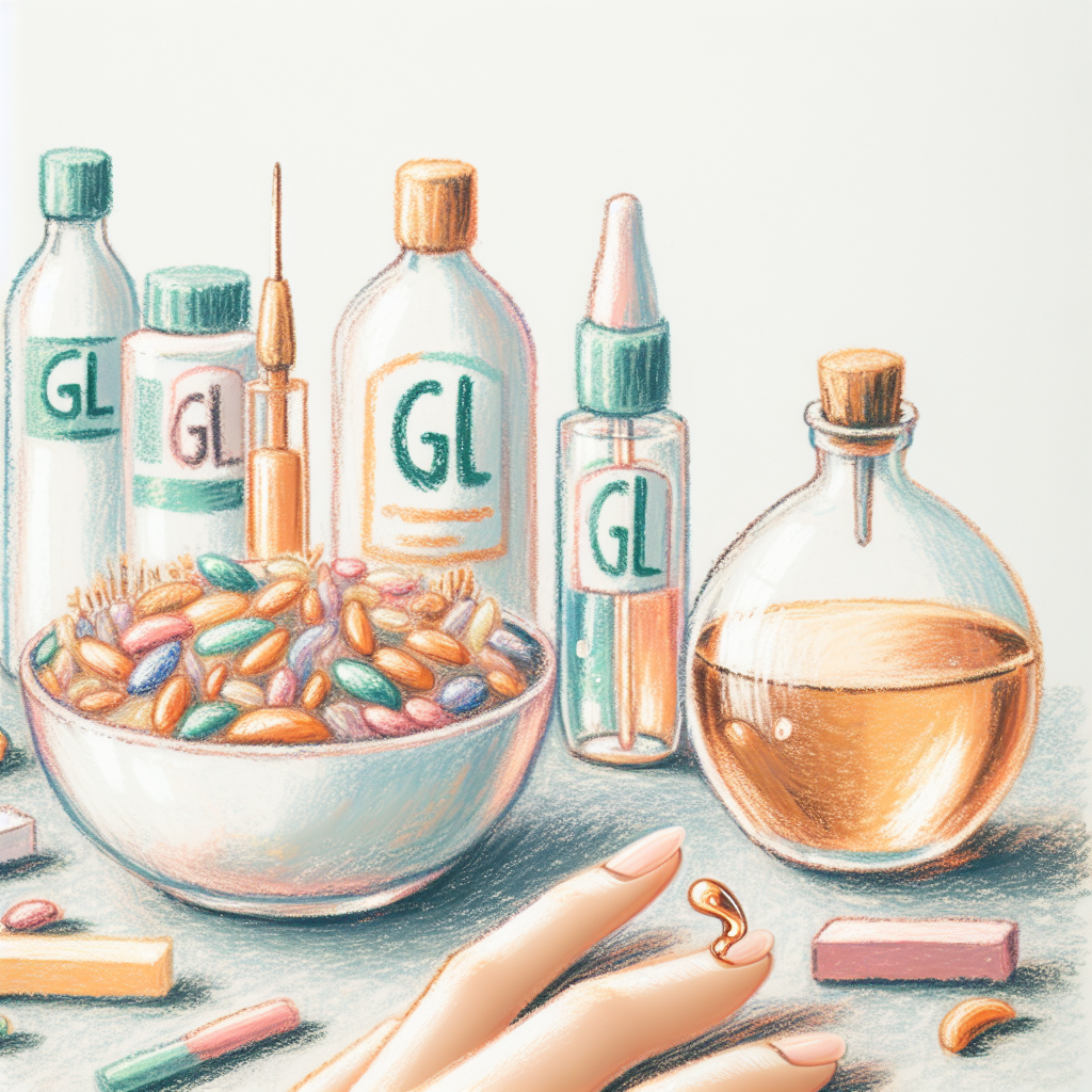 Pastelková ilustrace znázorňující téma: Péče o nehty