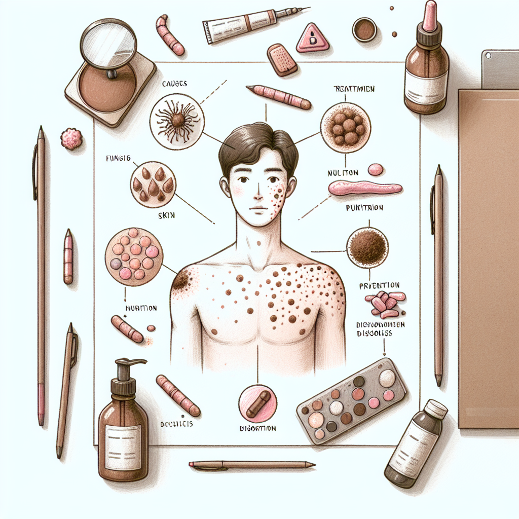 Pastelková ilustrace znázorňující téma: Kožní problémy