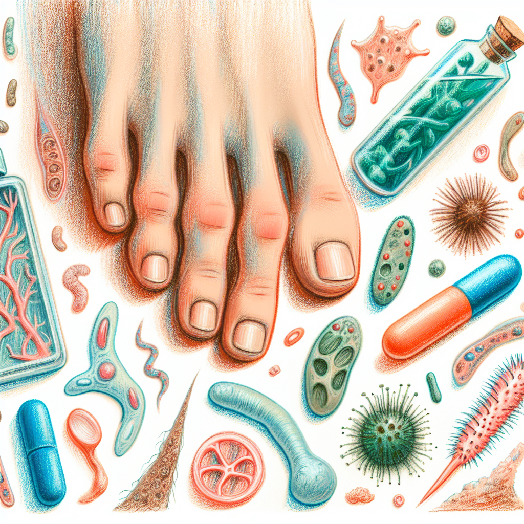 Pastelková ilustrace znázorňující téma: Zdraví nehtů