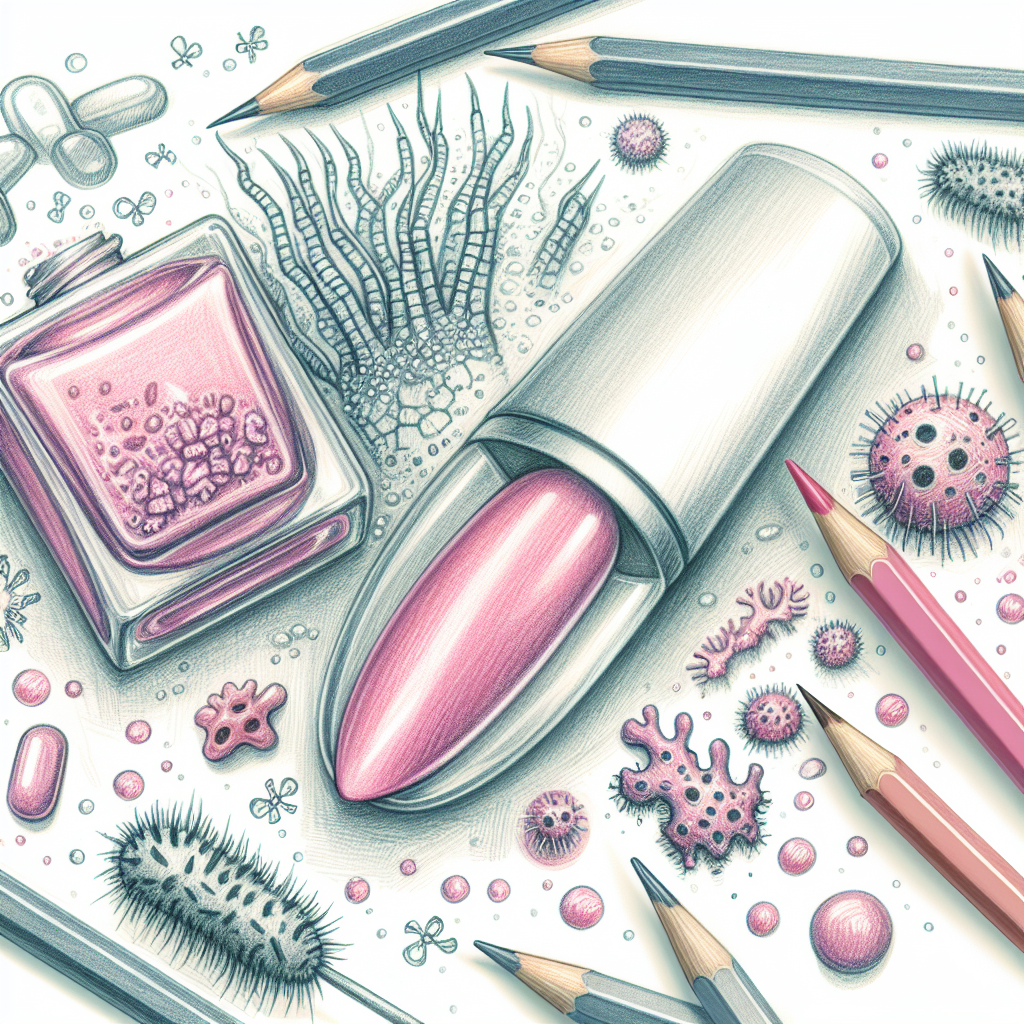 Pastelková ilustrace znázorňující téma: Péče o nehty