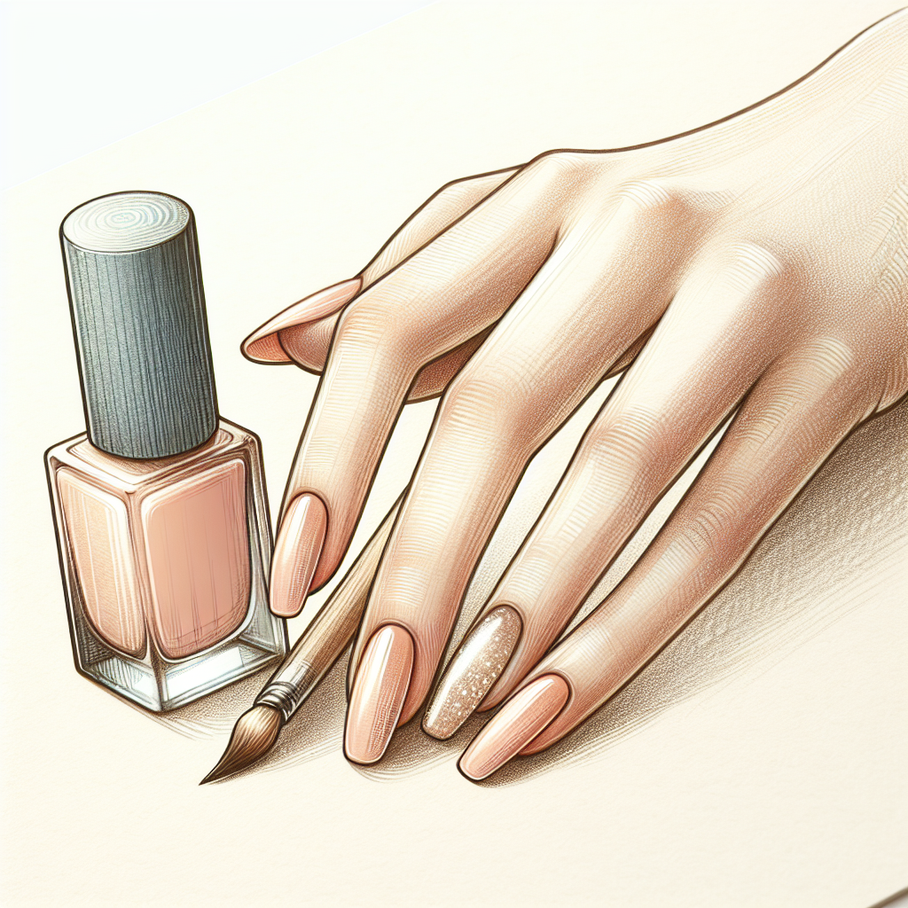 Pastelková ilustrace znázorňující téma: Zdraví nehtů