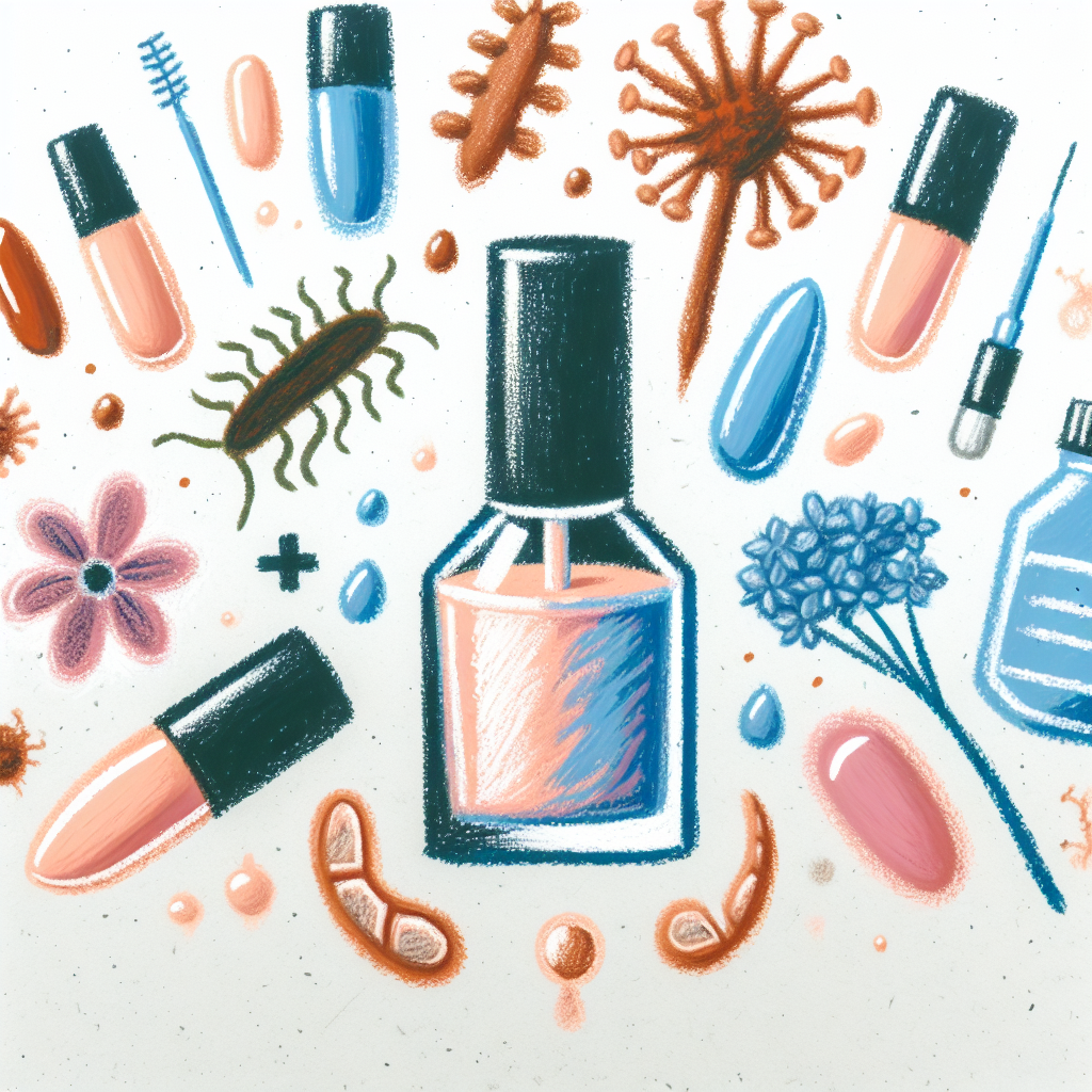 Pastelková ilustrace znázorňující téma: Zdraví nehtů