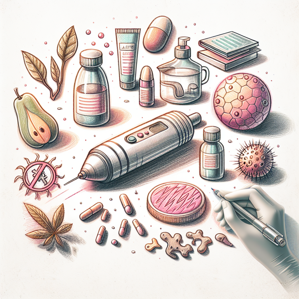 Pastelková ilustrace znázorňující téma: Dermatologie