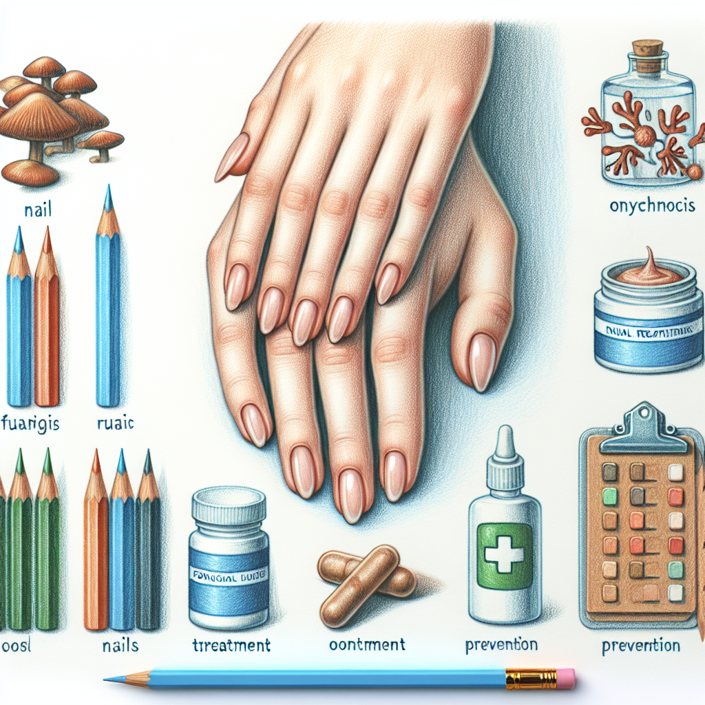 Pastelková ilustrace znázorňující téma: Zdraví nehtů
