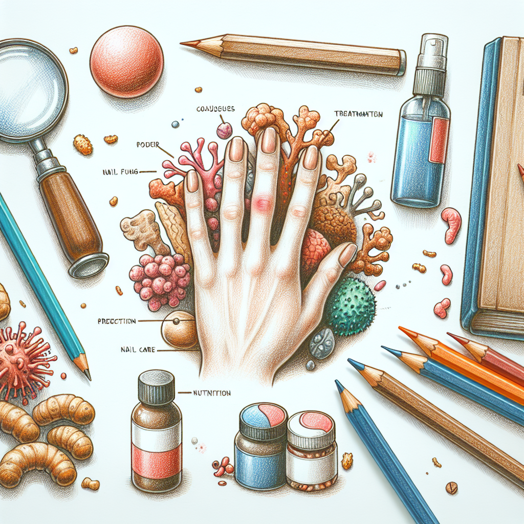 Pastelková ilustrace znázorňující téma: Zdraví nehtů