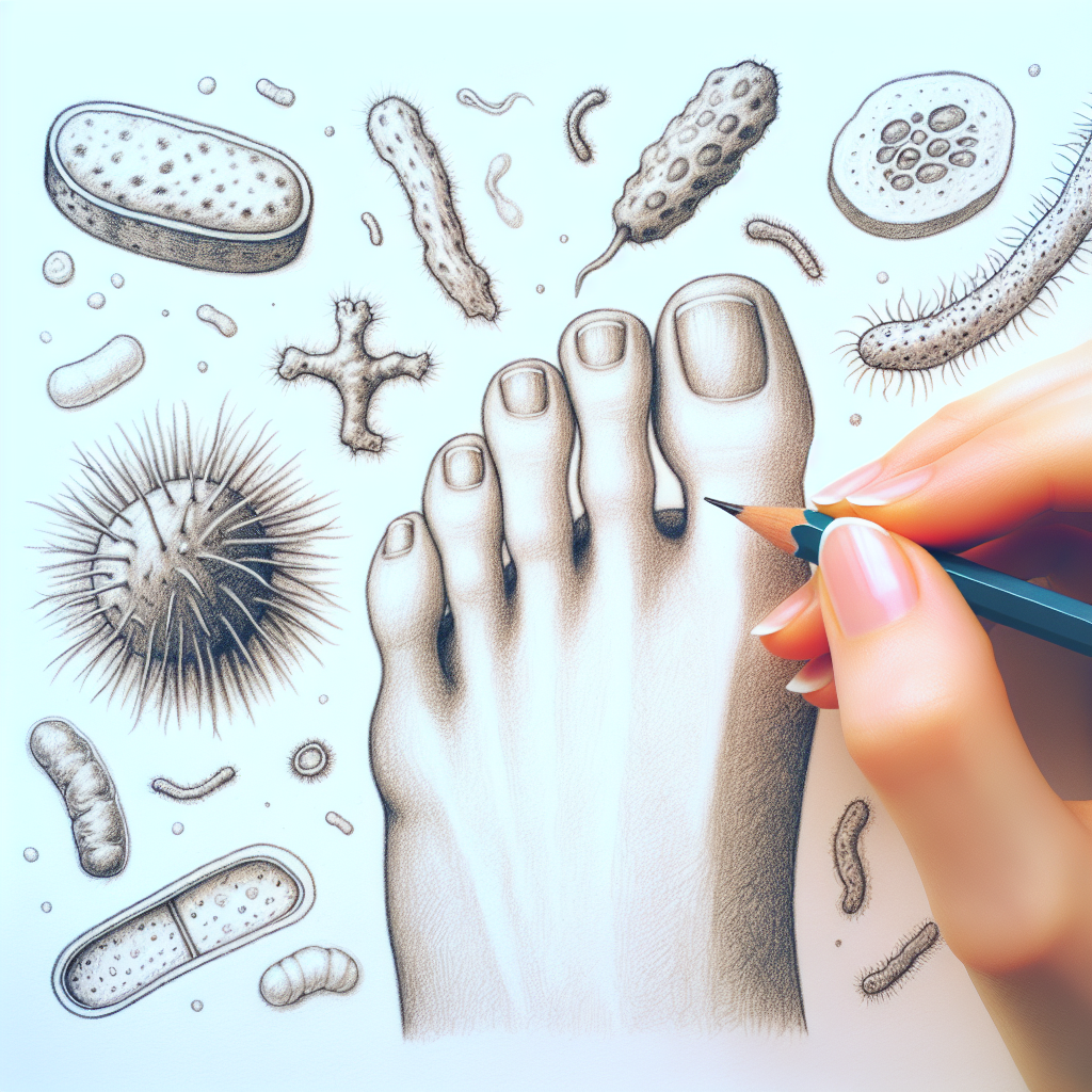 Pastelková ilustrace znázorňující téma: Zdraví nehtů