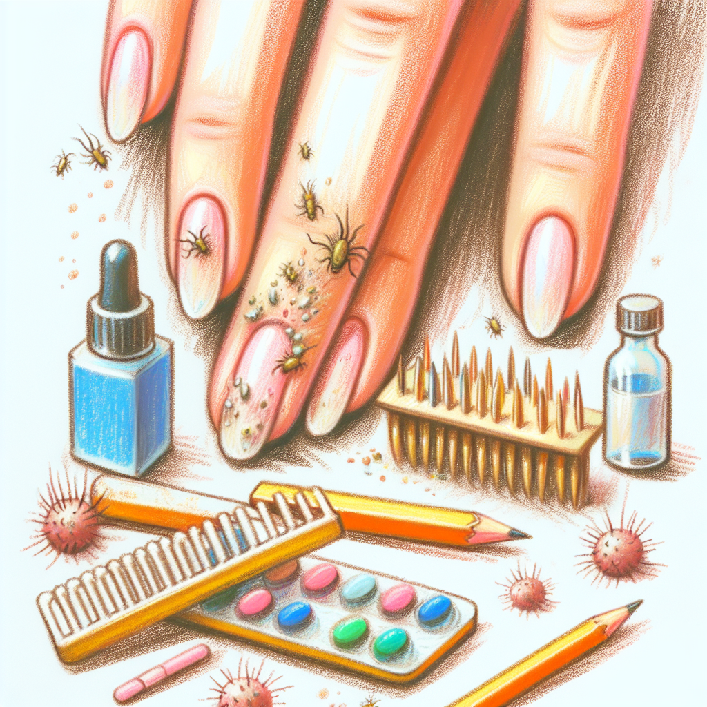 Pastelková ilustrace znázorňující téma: Zdraví nehtů