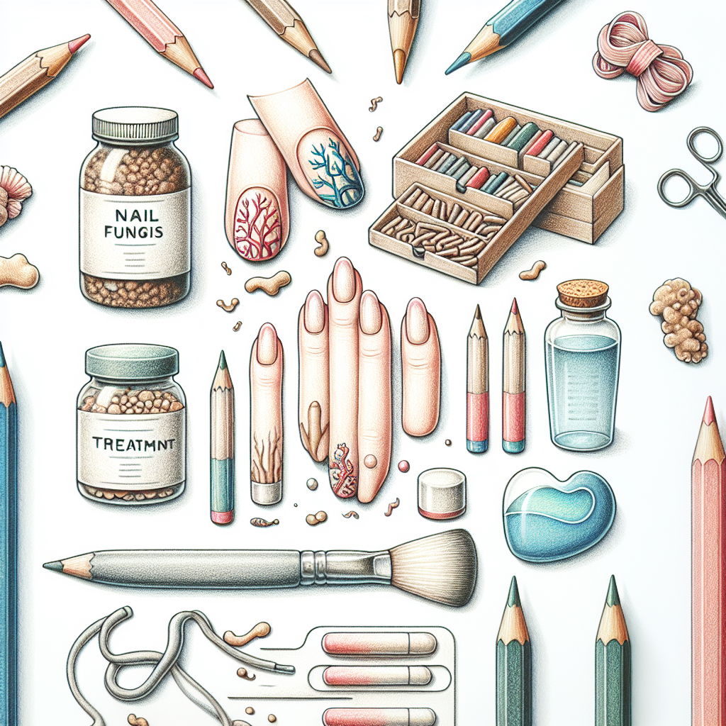 Pastelková ilustrace znázorňující téma: Zdraví nehtů