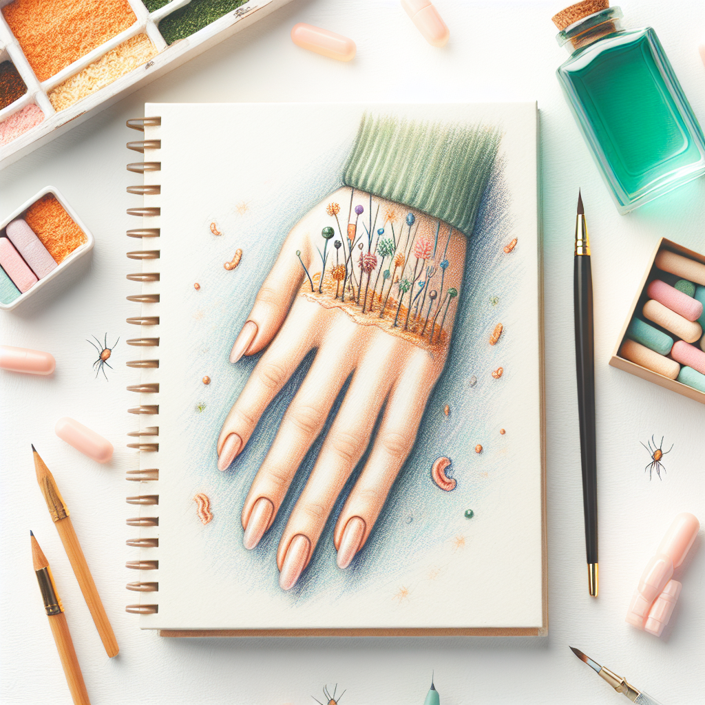 Pastelková ilustrace znázorňující téma: Zdraví