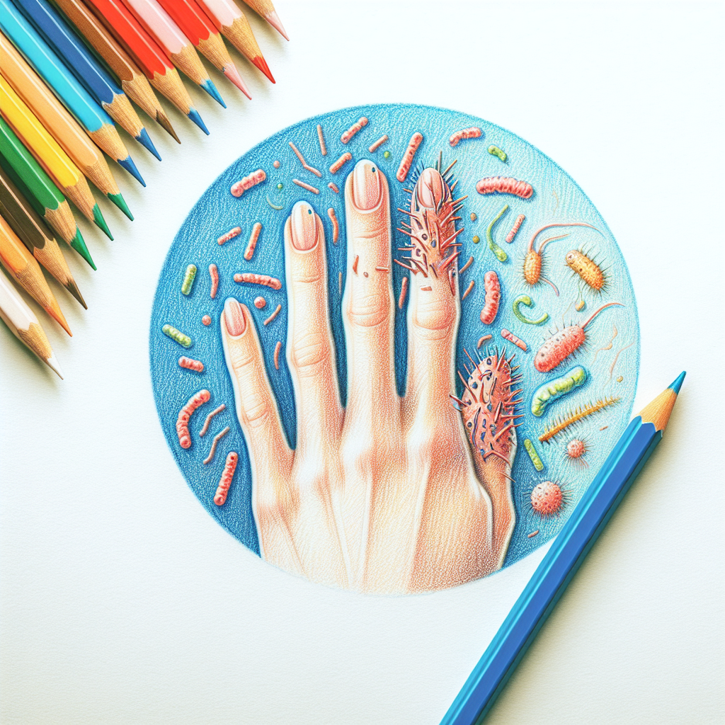 Pastelková ilustrace znázorňující téma: Zdraví