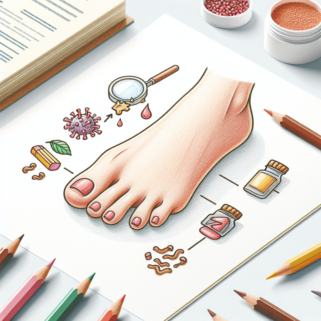 Pastelková ilustrace znázorňující téma: Zdraví nohou