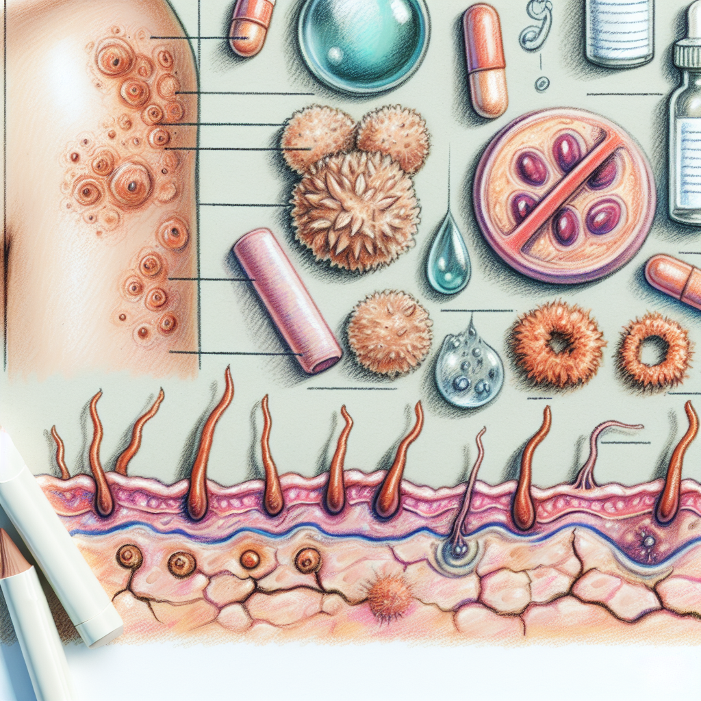 Pastelková ilustrace znázorňující téma: Kožní onemocnění