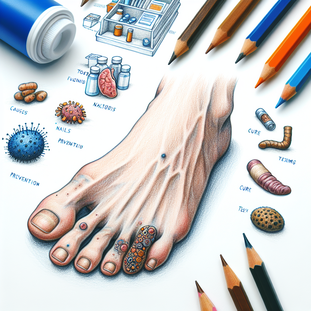 Pastelková ilustrace znázorňující téma: Zdraví nehtů