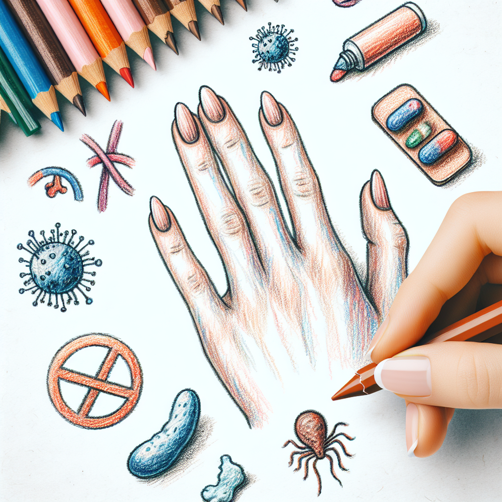 Pastelková ilustrace znázorňující téma: Zdraví