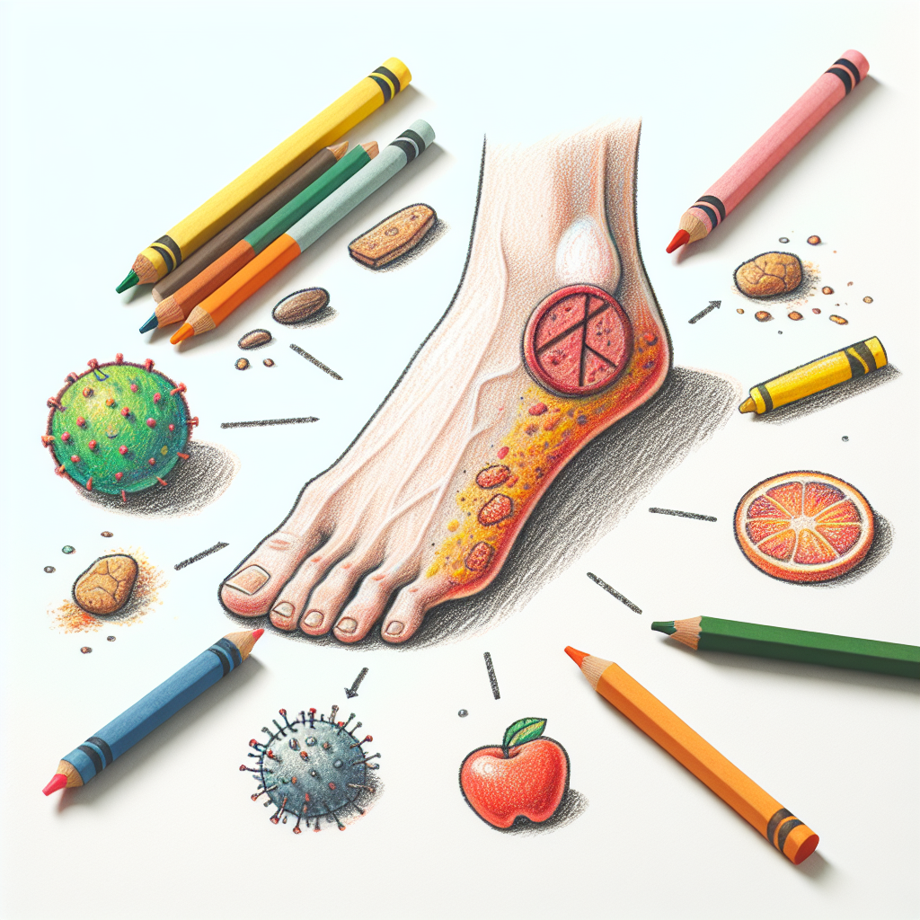 Pastelková ilustrace znázorňující téma: Zdraví a péče