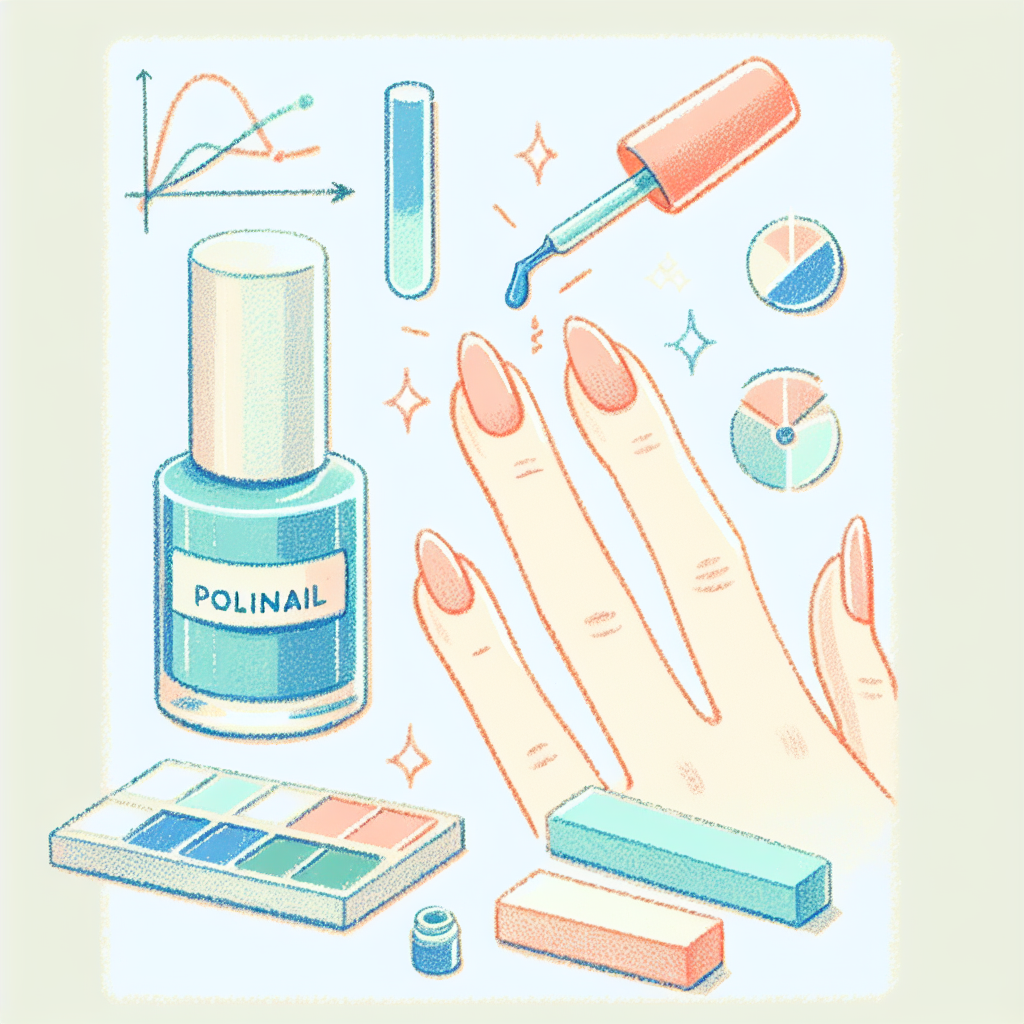 Pastelková ilustrace znázorňující téma: Zdraví a péče o nehty