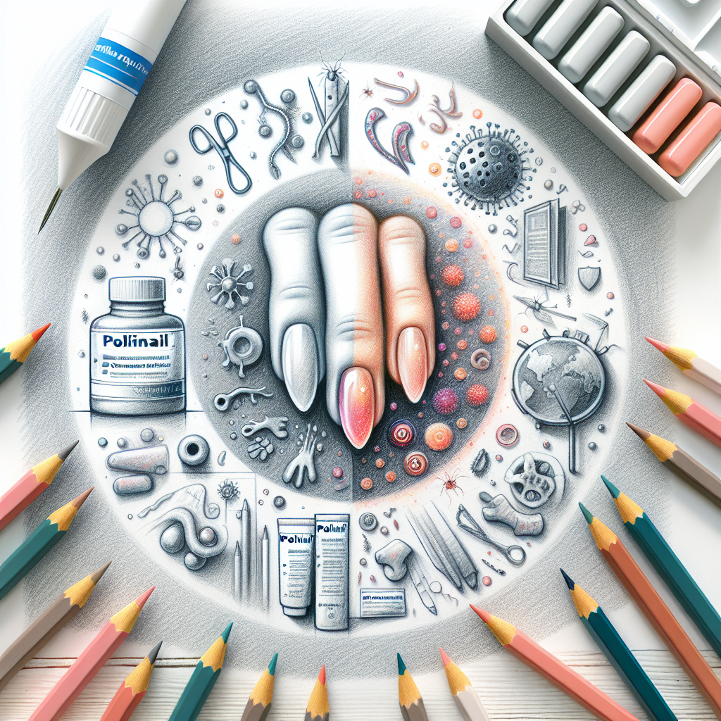 Pastelková ilustrace znázorňující téma: Léčba nehtových potíží