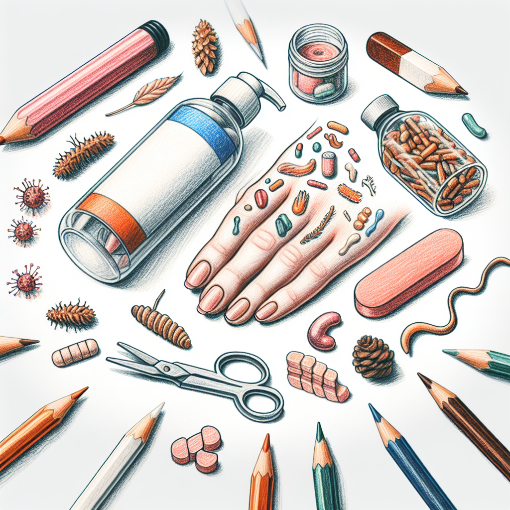 Pastelková ilustrace znázorňující téma: Zdraví nehtů