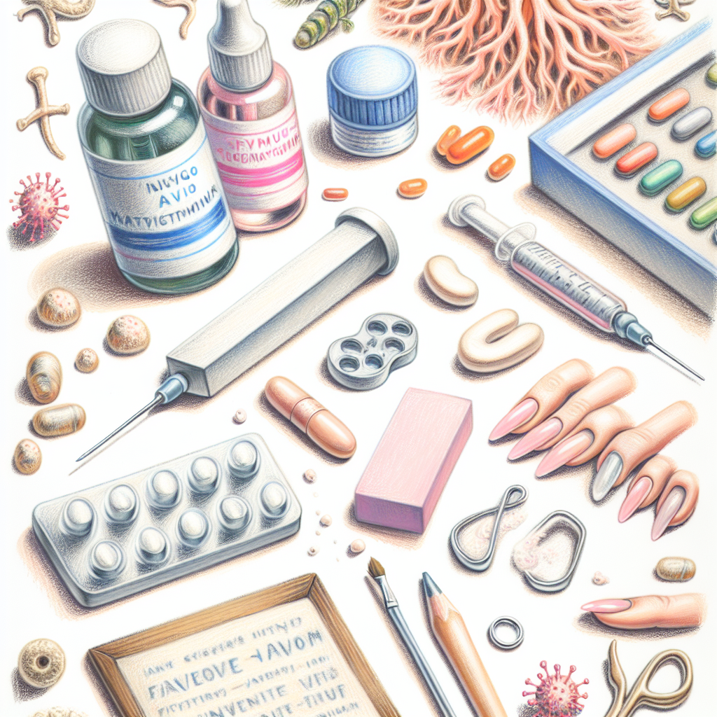 Pastelková ilustrace znázorňující téma: Plísně nehtů