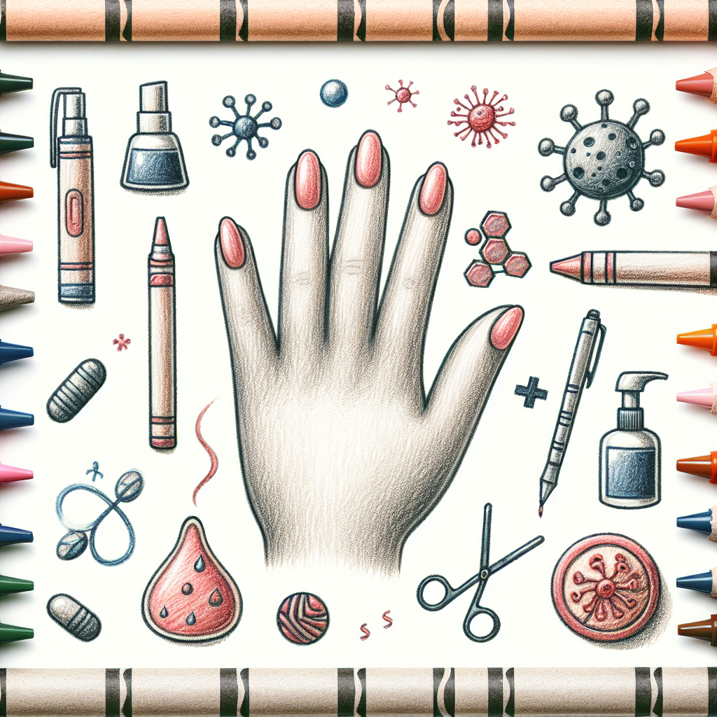 Pastelková ilustrace znázorňující téma: Léčba plísní